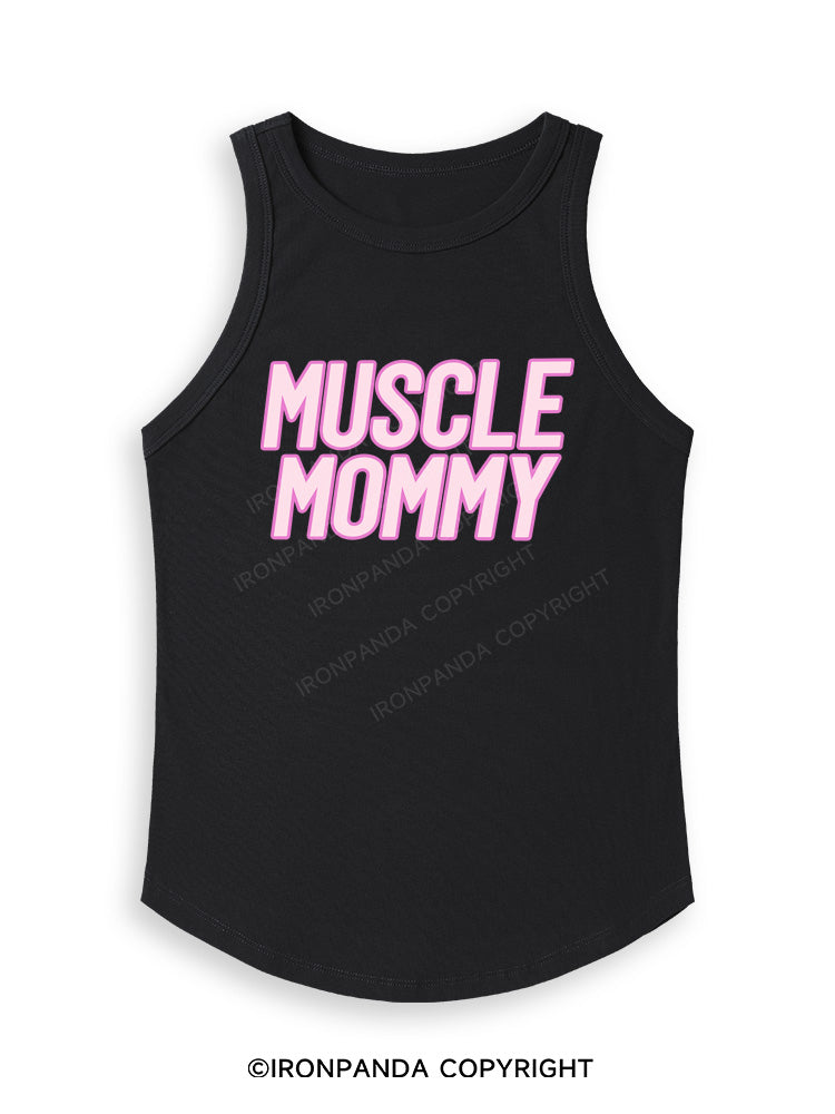 MUSCLE MOM Fitted Tank Top