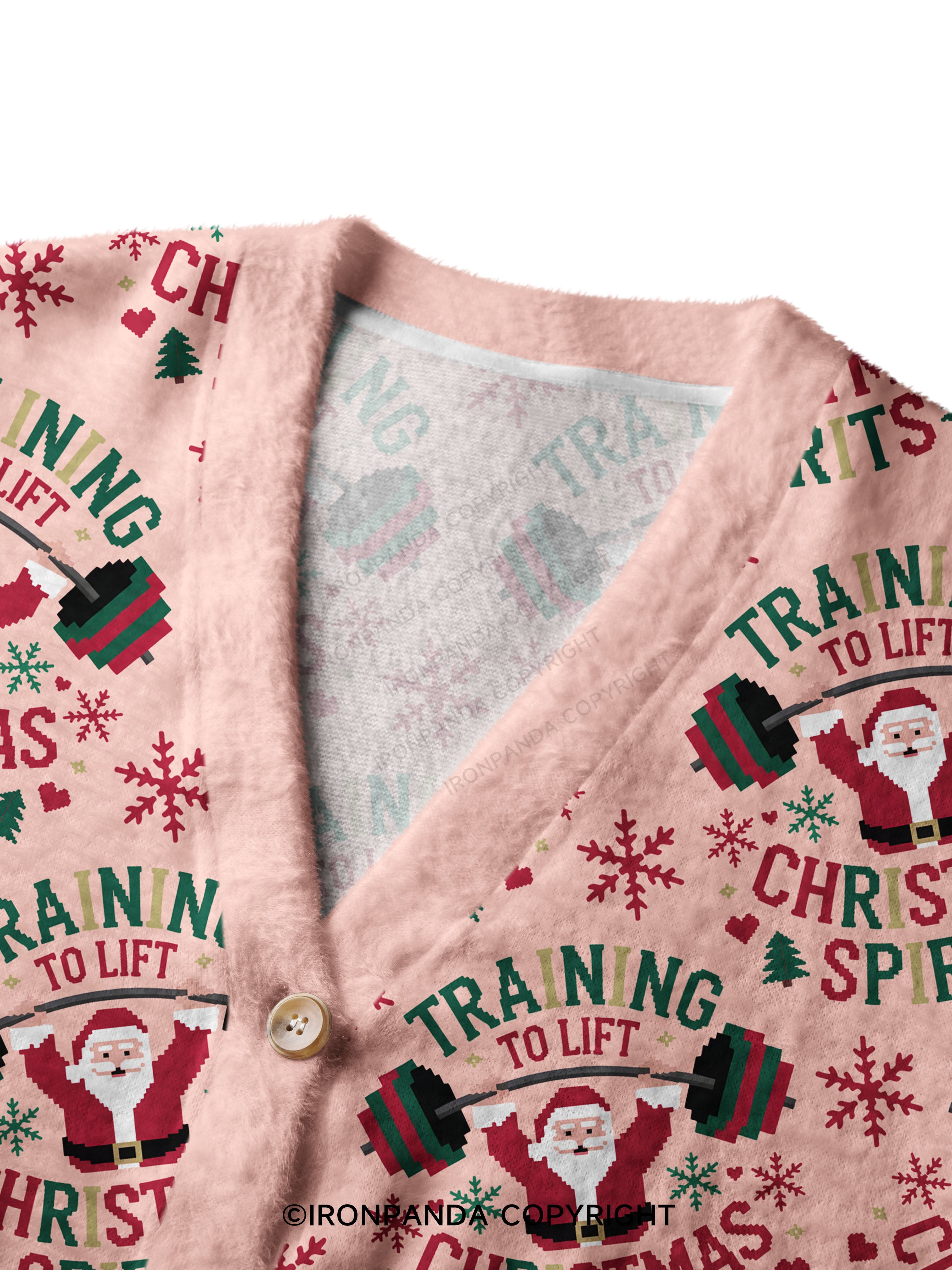 training to lift christmas spirits Crop Ugly Cardigan Sweater