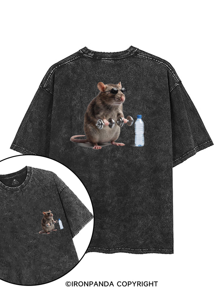 Funny Gym Rat printed Gym Shirt