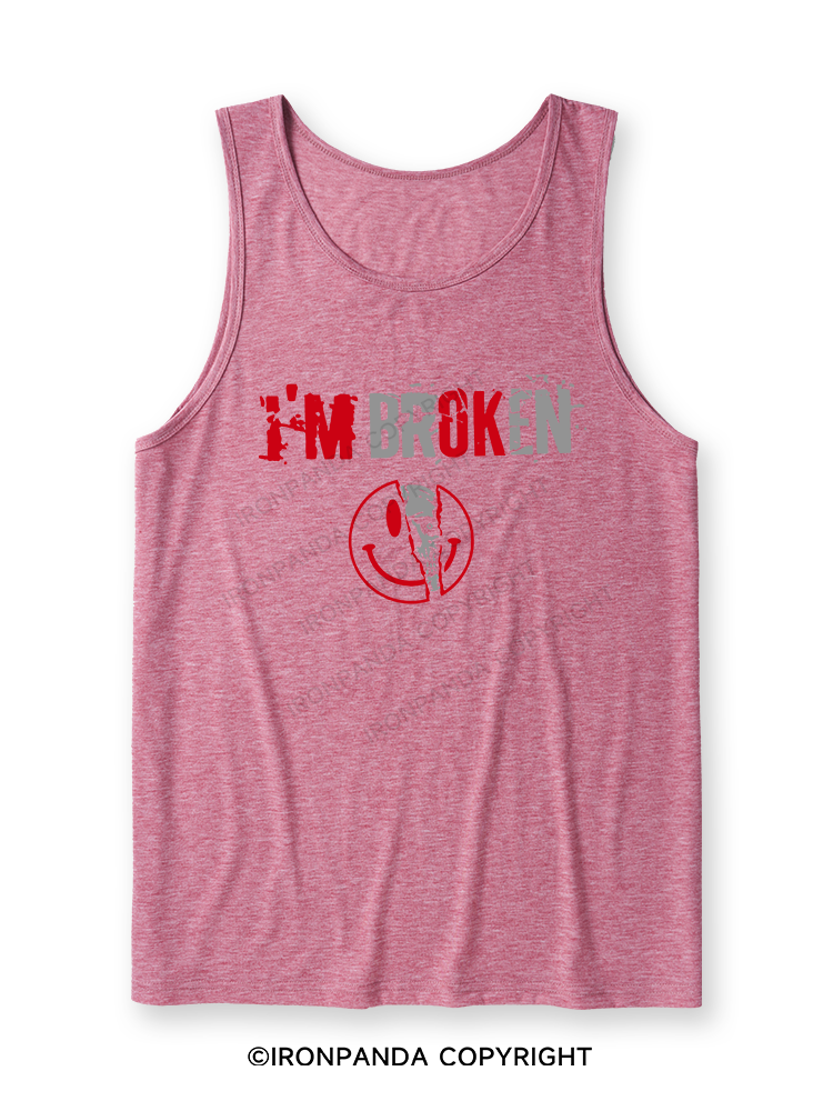 I’m Broken And Smiling Ultra Soft Heather Tank