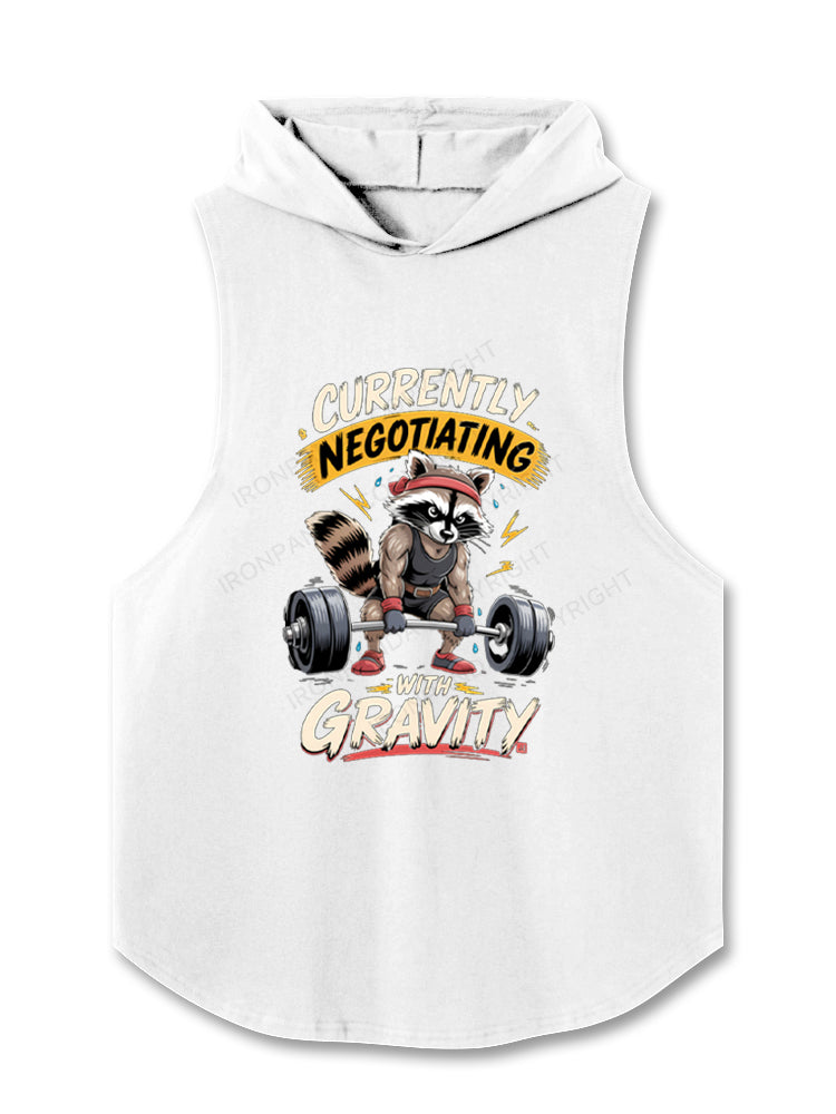 Currently Negotiating With Gravity Hooded Tank