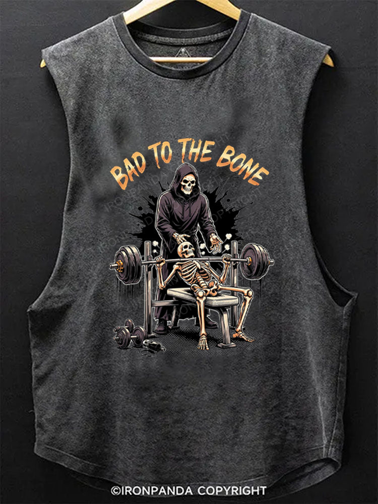 Bad to the Bone Scoop Bottom Cotton Tank