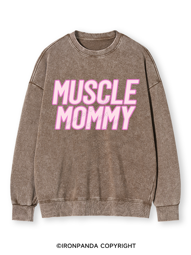 MUSCLE MOM Washed Sweatshirt