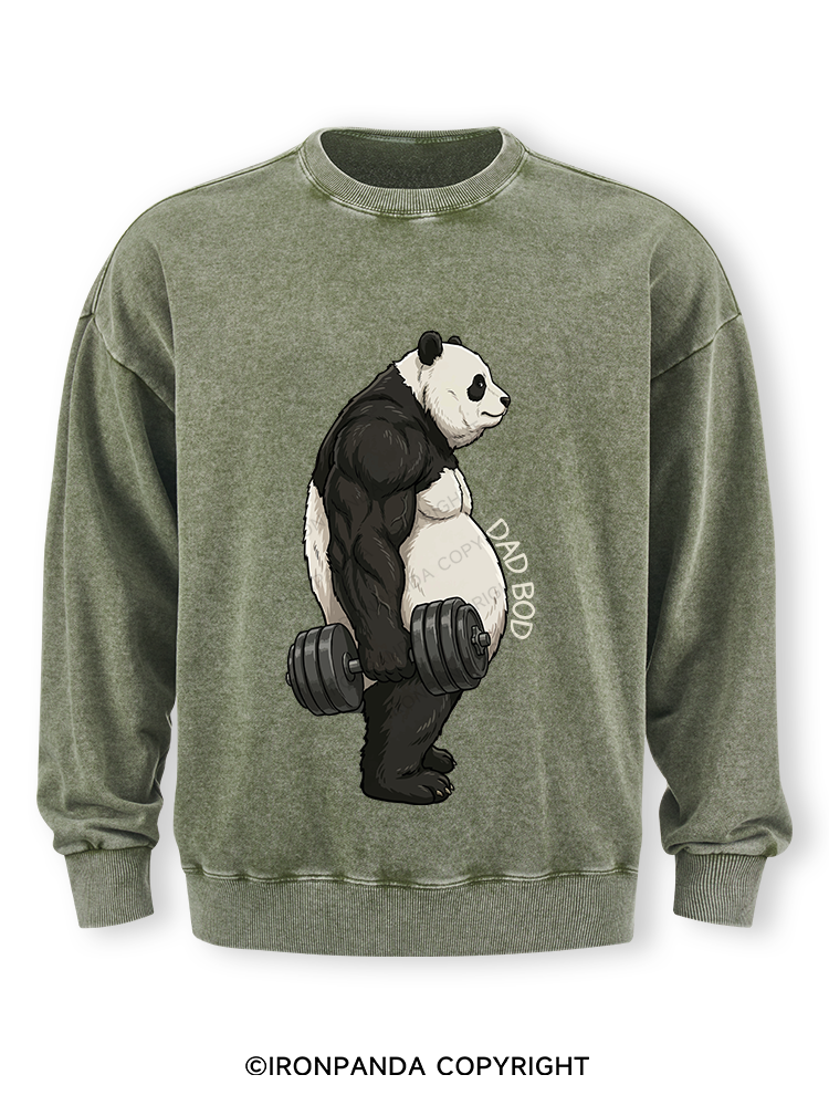 Dad Bod Panda Washed Sweatshirt