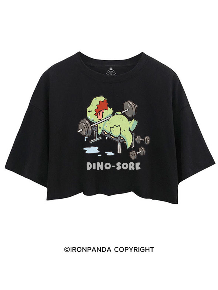 DINO-SORE FUNNY CROP TOPS
