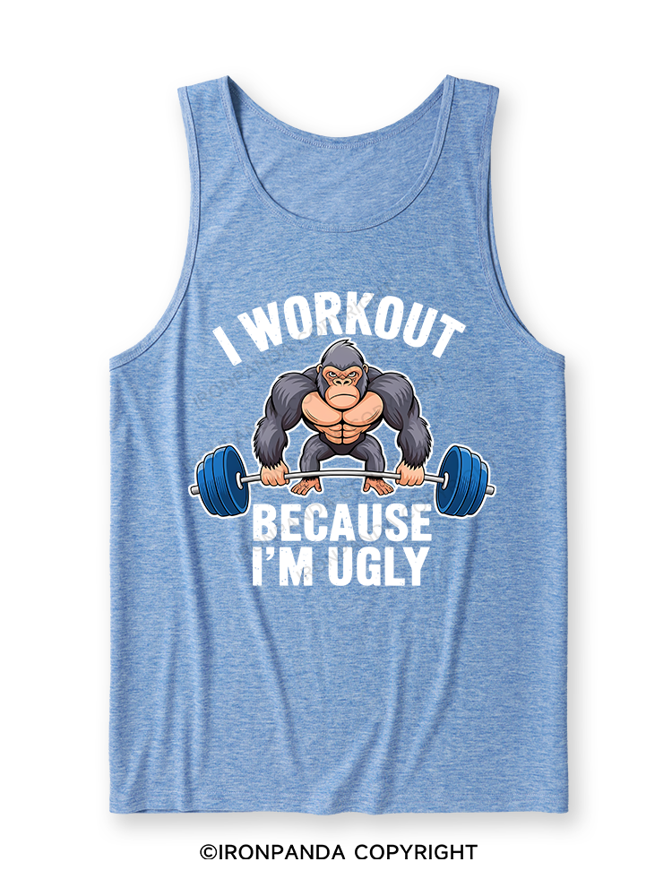 I workout because I'm ugly Ultra Soft Heather Tank