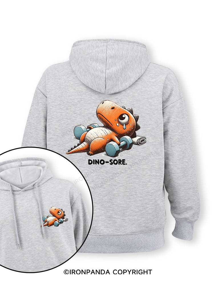 DINO-SORE AFTER WORKOUT Double-Sided Printed Classic Gym Hoodie
