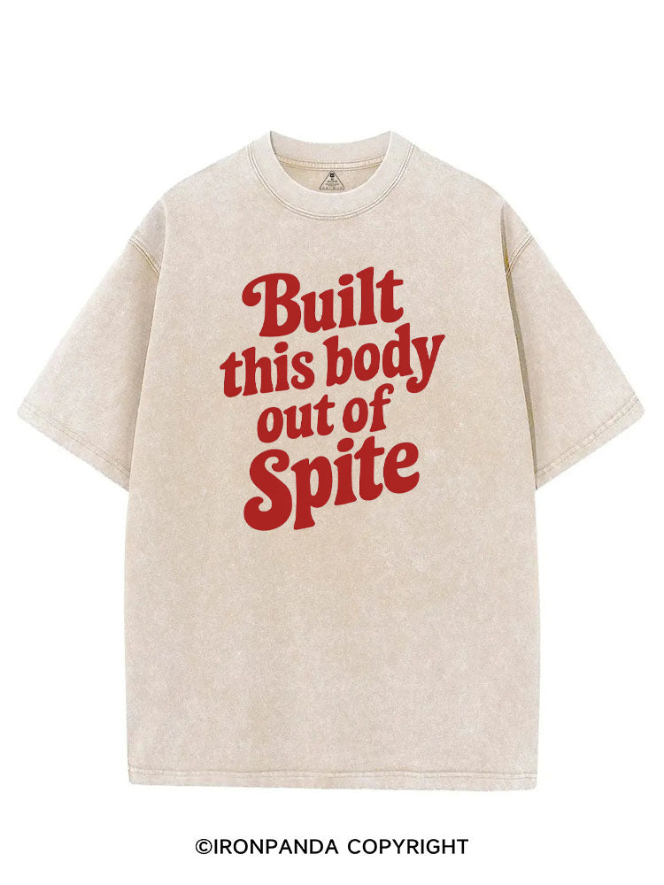 BUILT THIS BODY OUT OF SPITE VINTAGE GYM SHIRT