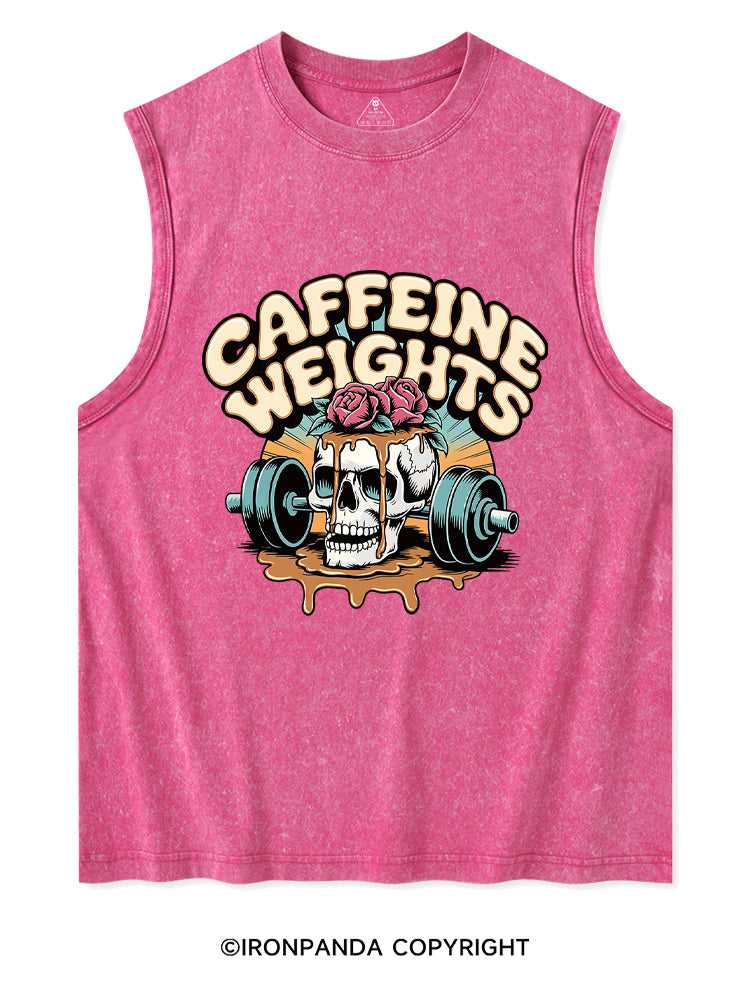 Caffeine weights skeleton Washed Tank