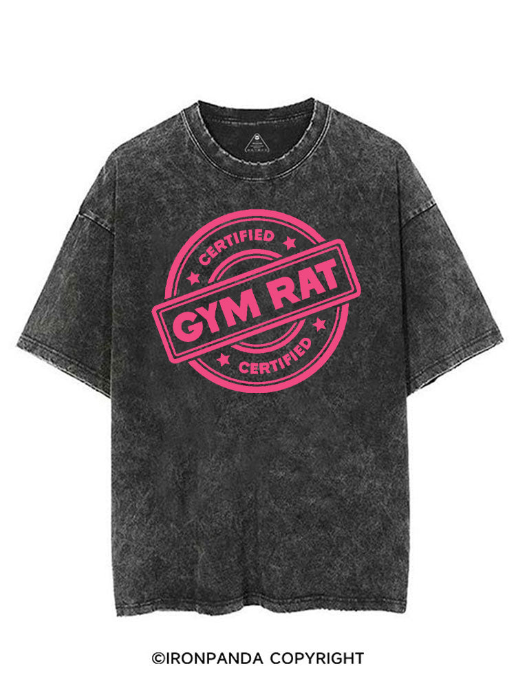 CERTIFIED GYM RAT WORKOUT VINTAGE GYM SHIRT