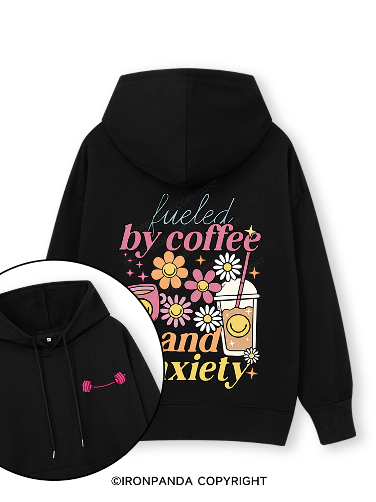 Fueled by Iced Coffee and Anxiety Double-Sided Printed Classic Gym Hoodie