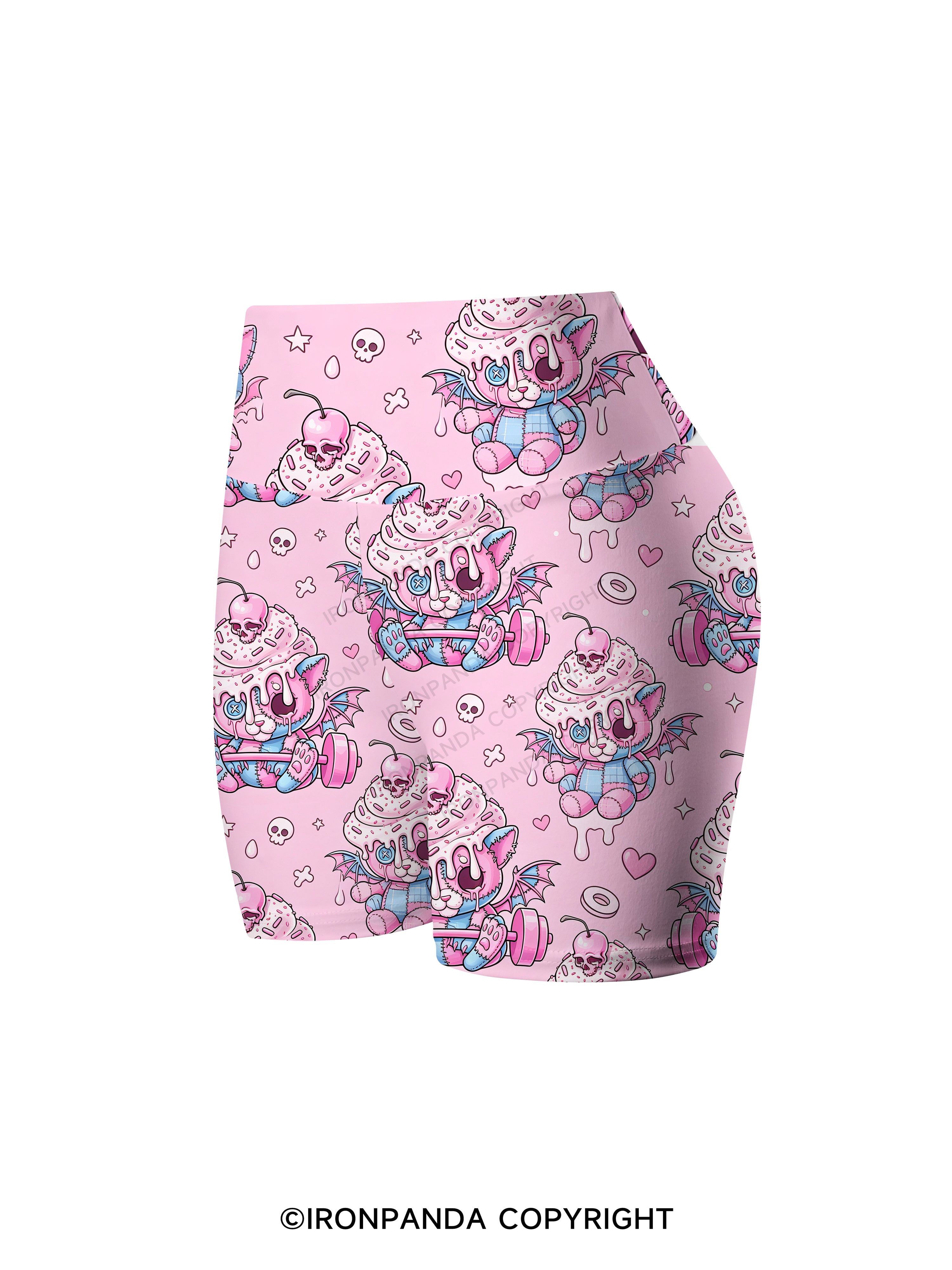 Teddy Deadlift Gym Printed Yoga Cycling Shorts