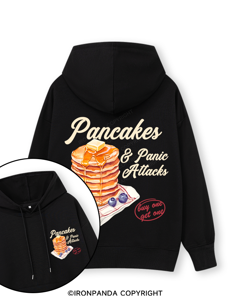 Pancakes & Panic Attacks Double-Sided Printed Classic Gym Hoodie