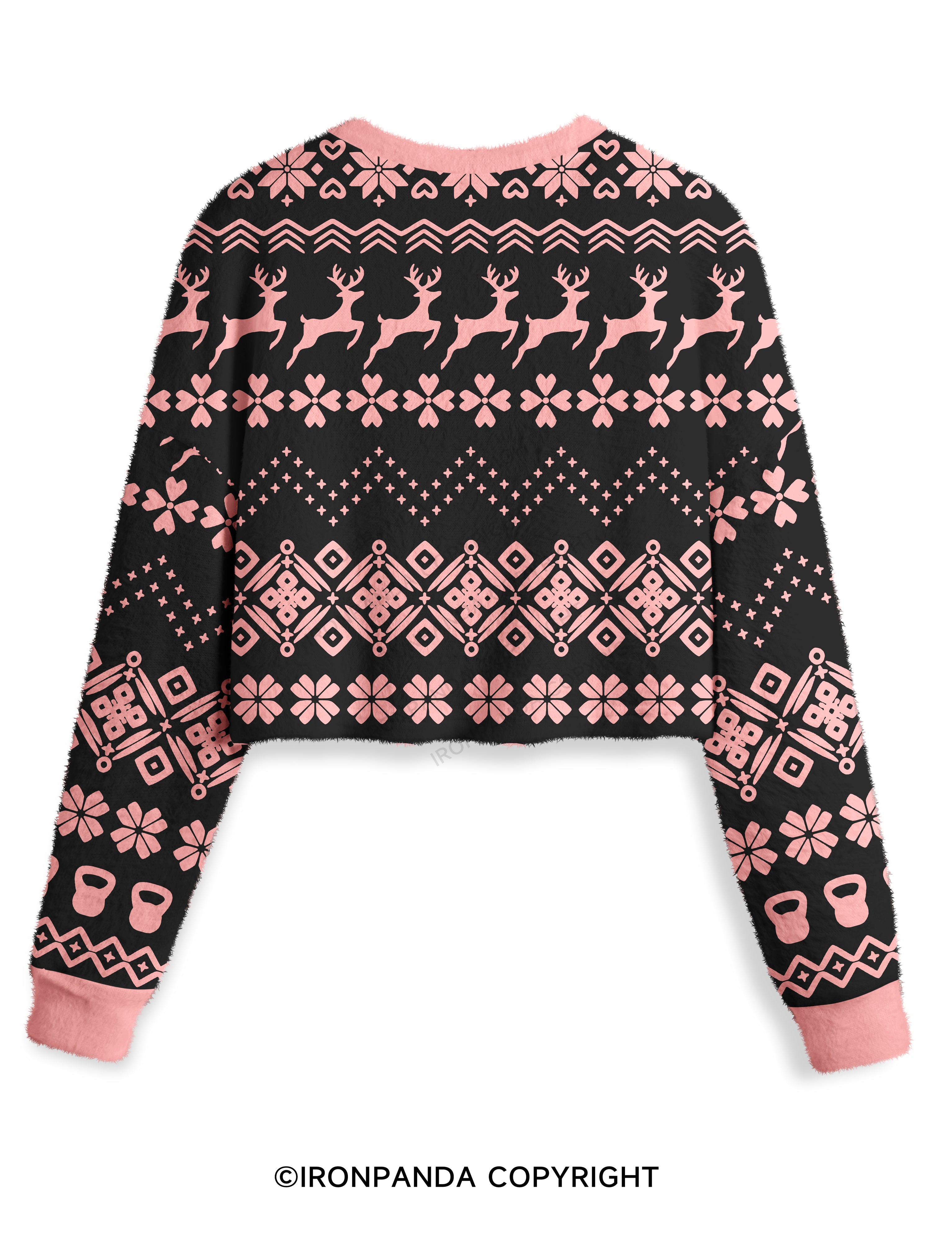 BUILT NOT BOUGHT POSITIVE GYM Crop Ugly Sweater