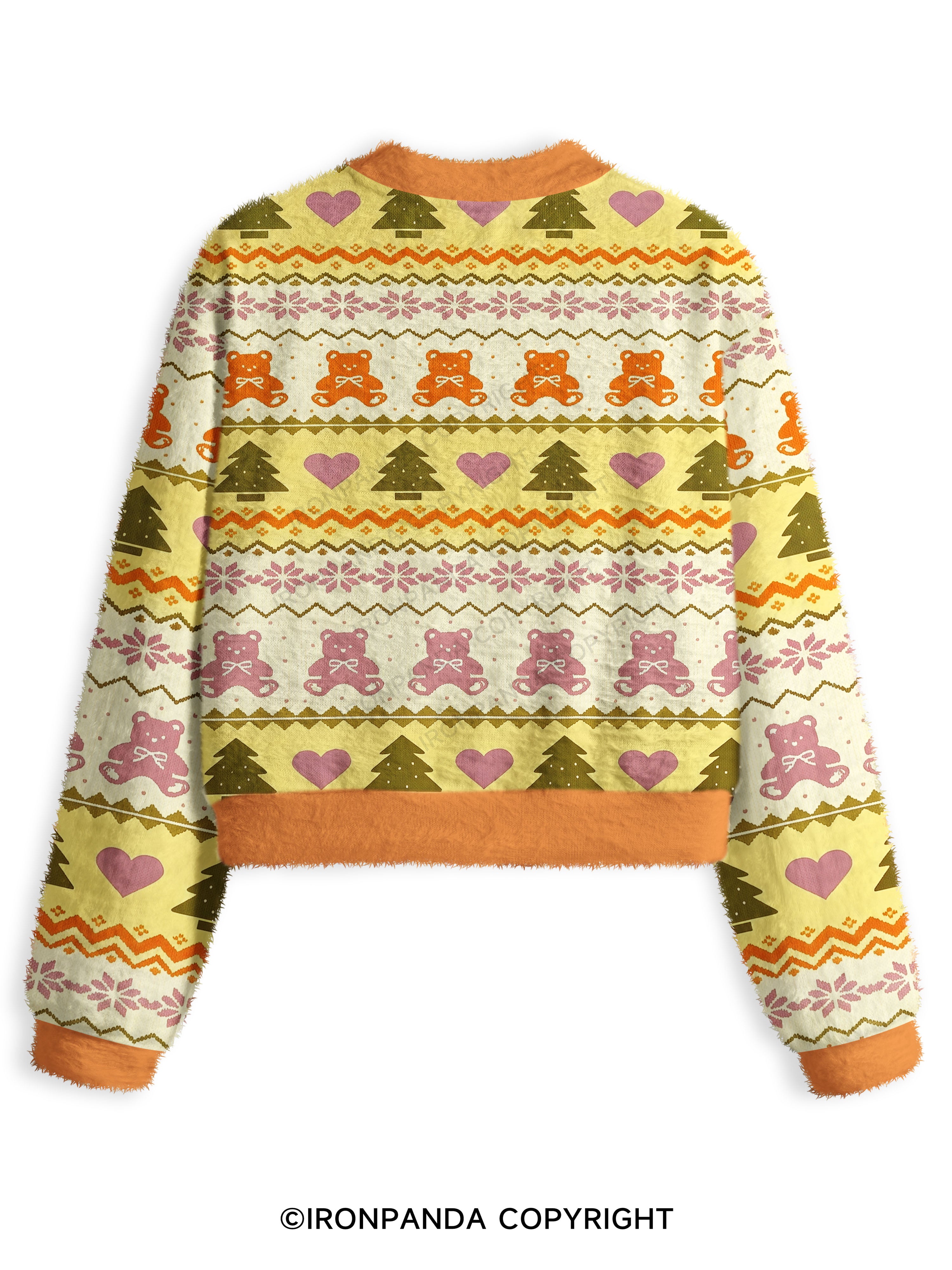 I'M LITERALLY JUST A GIRL Fuzzy Fleece Crop Sweater