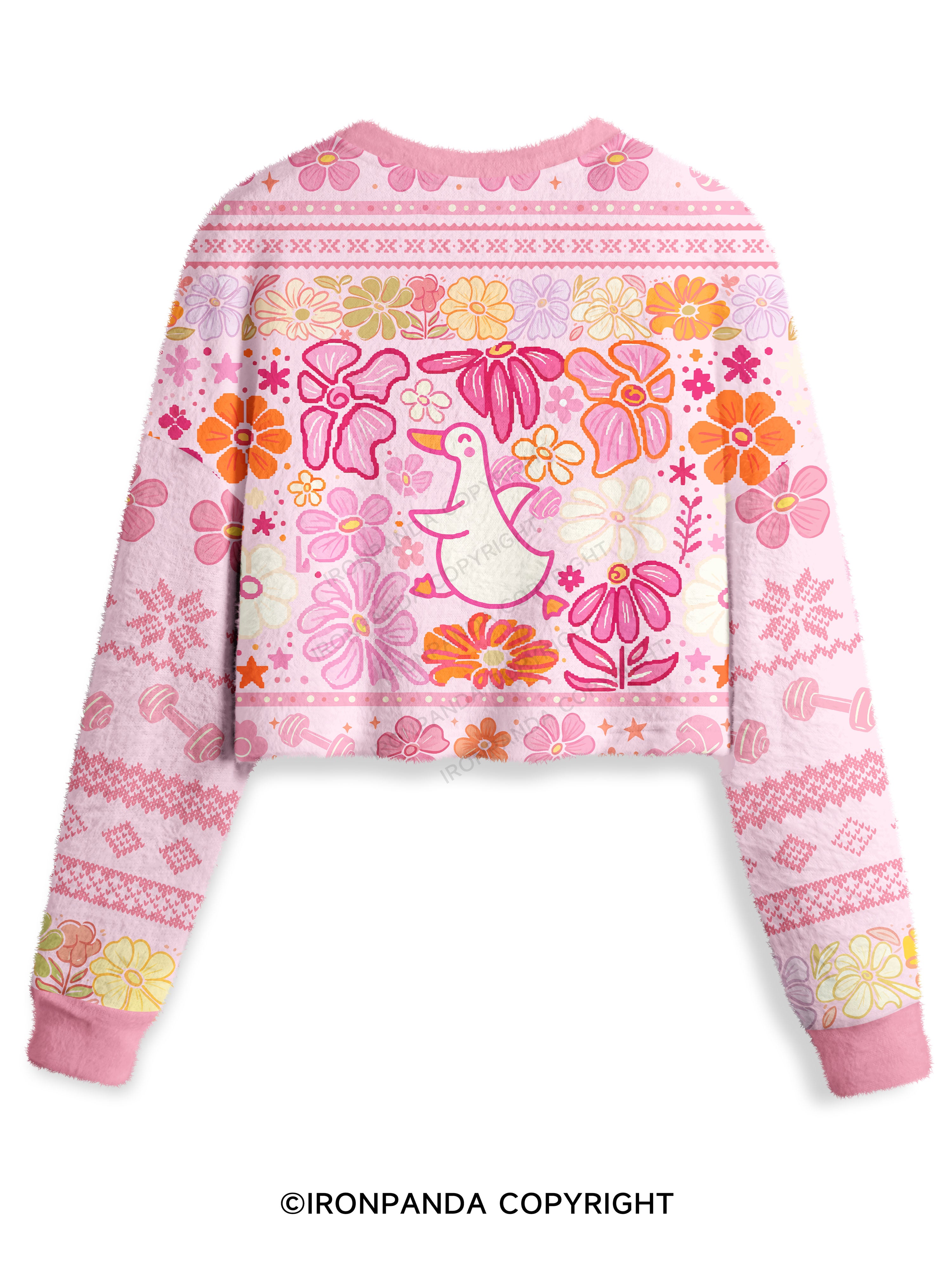 Dancing Duck Crop Ugly Sweater
