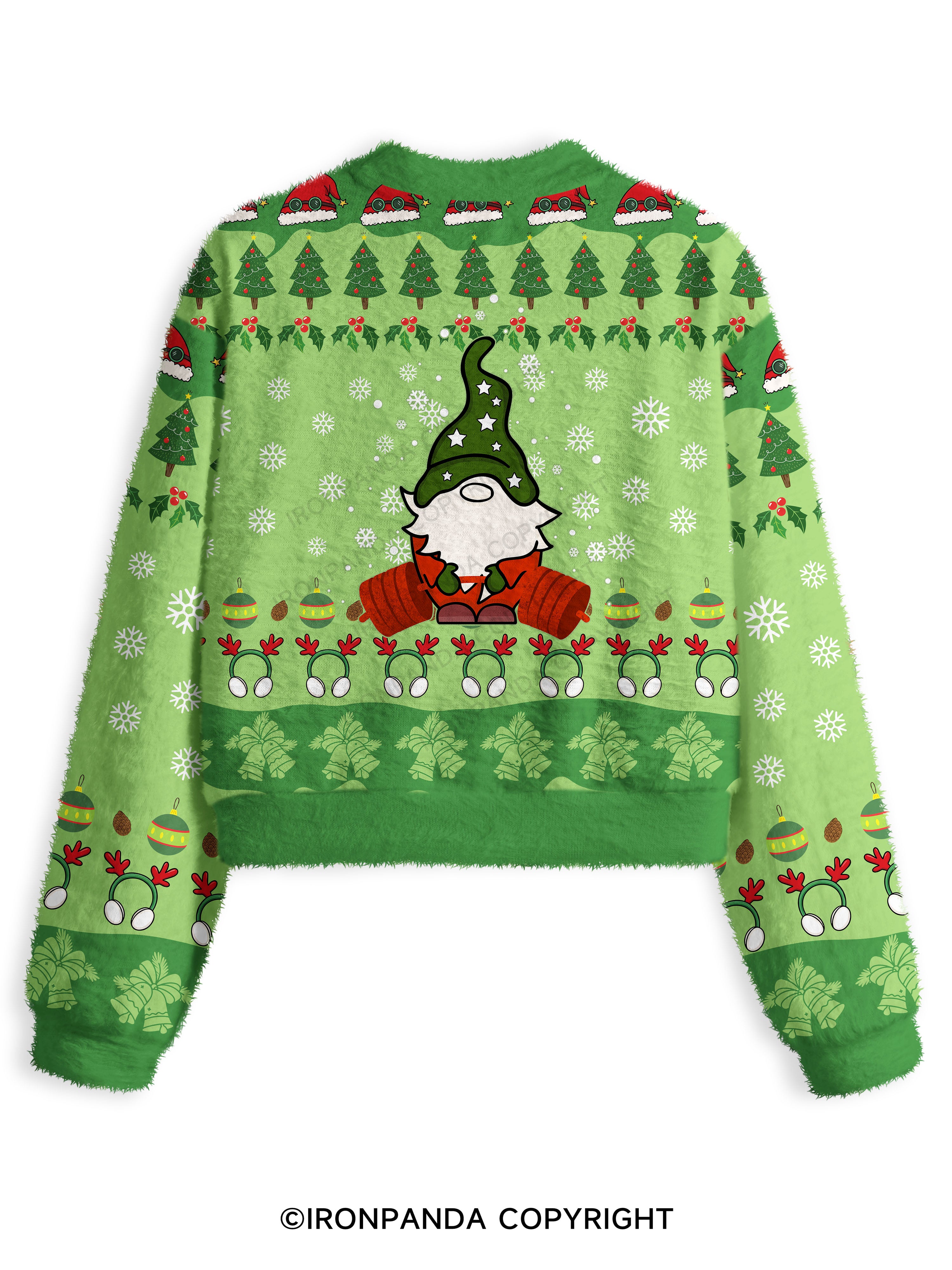 Goblin deadlift Fuzzy Fleece Crop Sweater