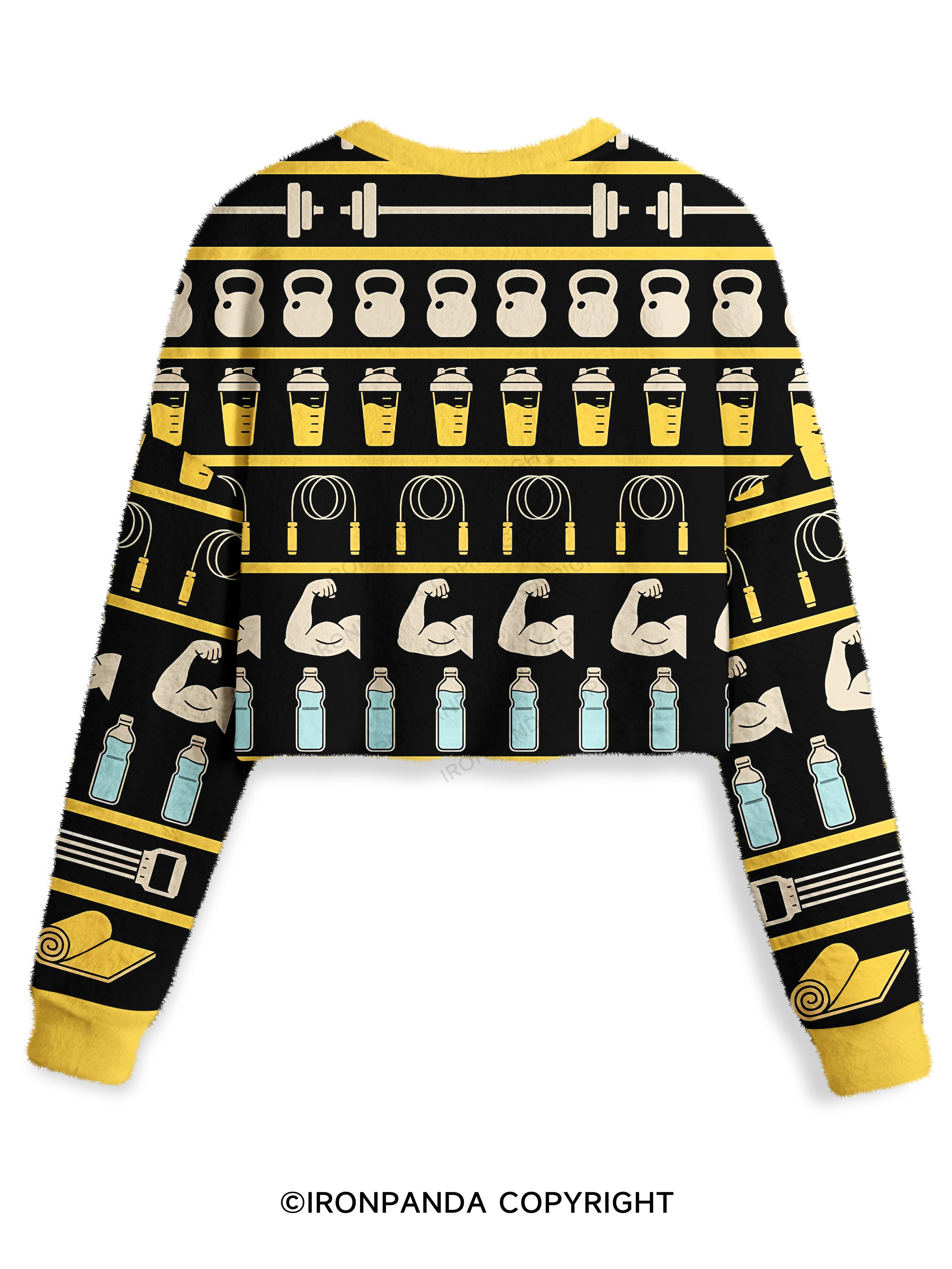 Don't forget to hydrate & mind your own business Crop Ugly Sweater