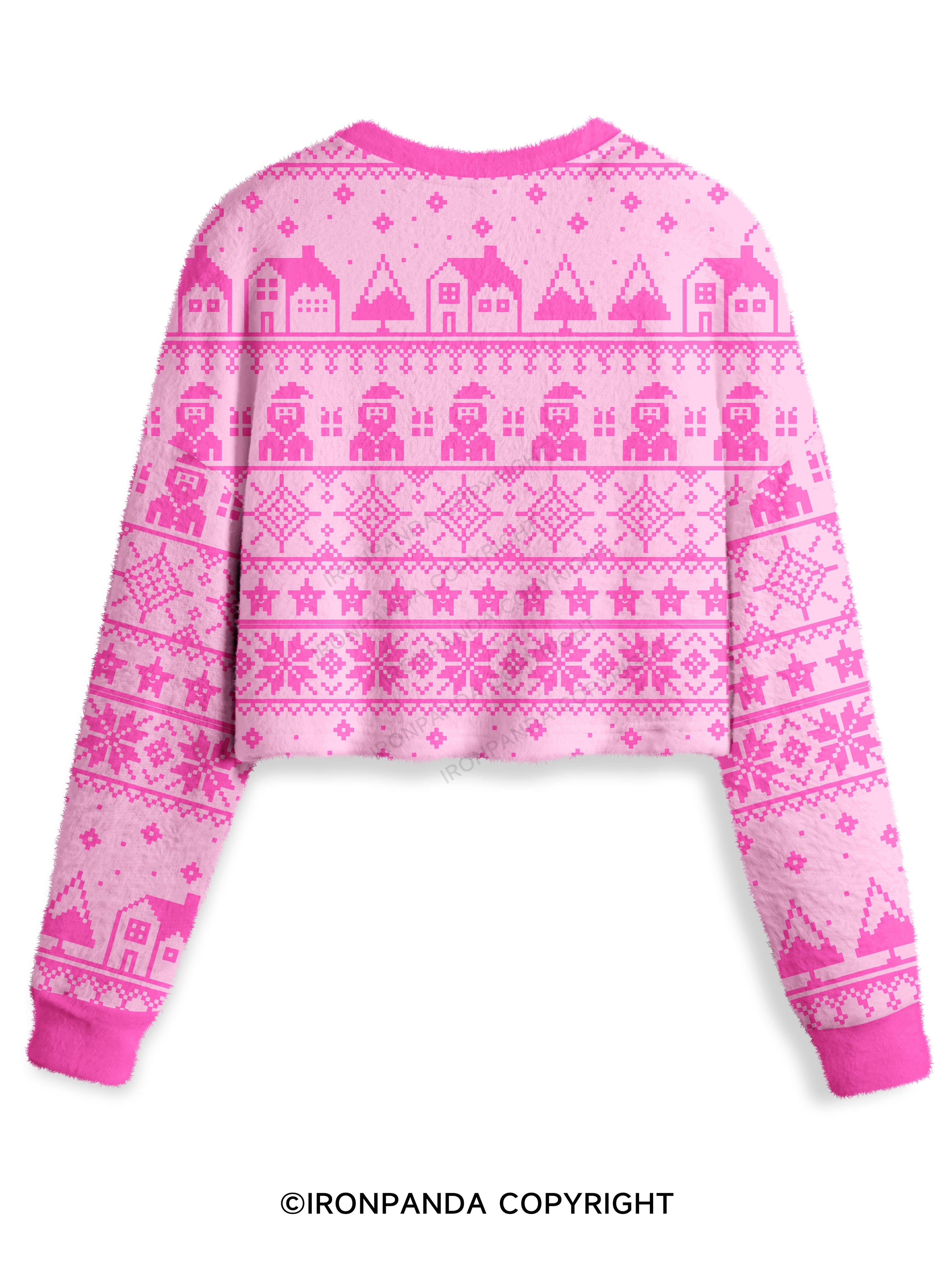 PRETTY GIRLS LIFT HEAVY Crop Ugly Sweater