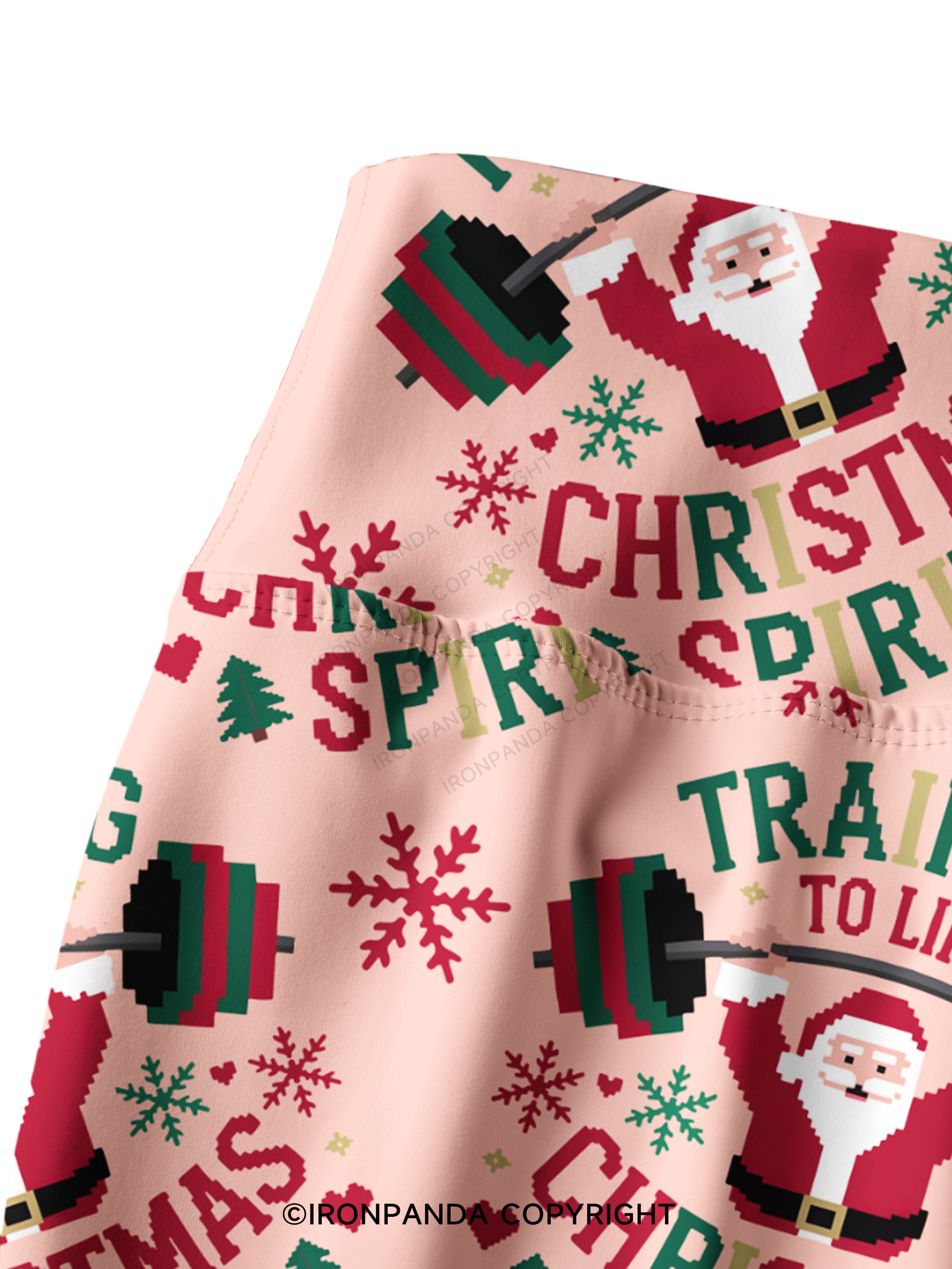 training to lift christmas spirits Printed Yoga Pants