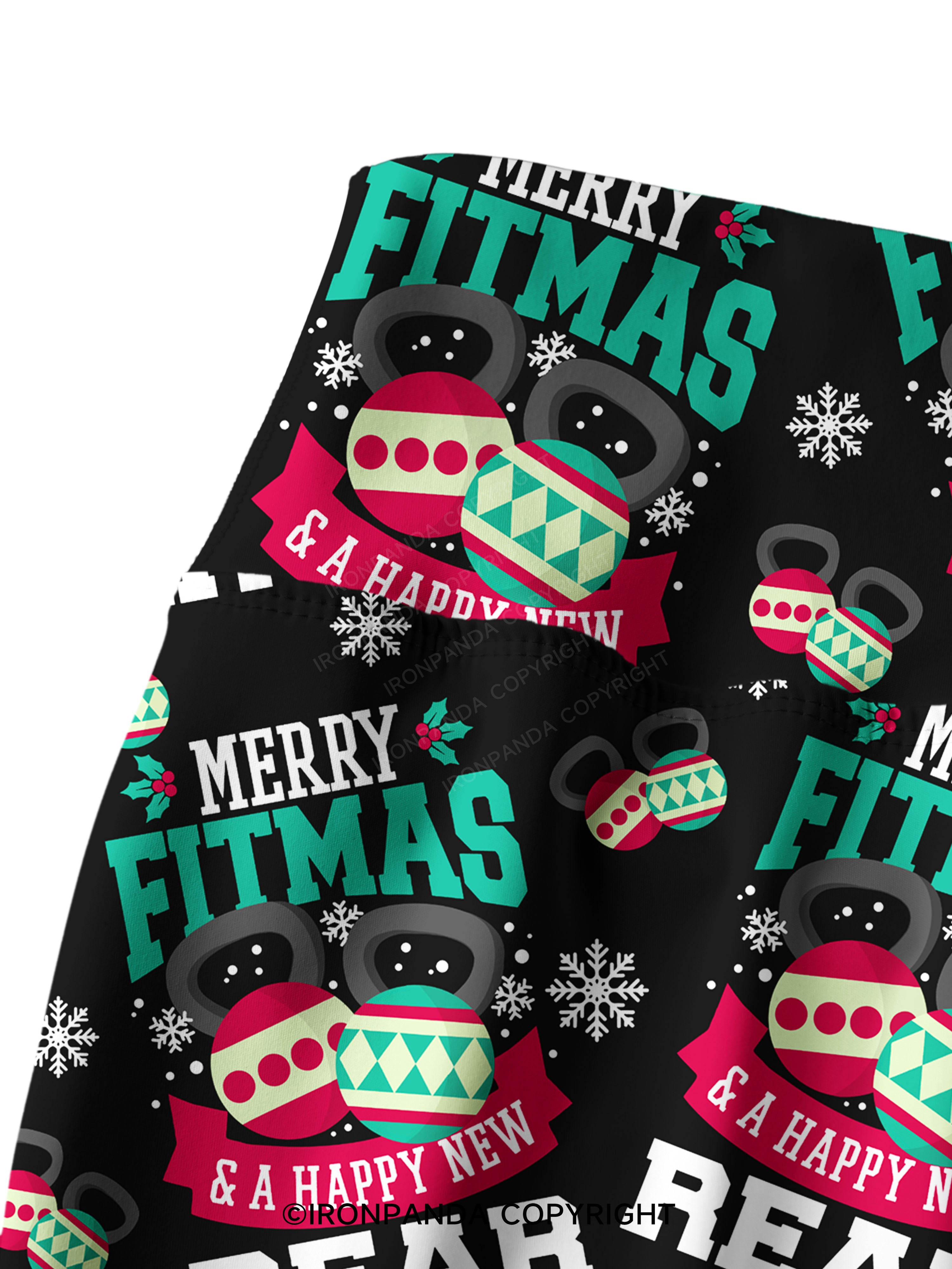 Merry Fitmas Printed Yoga Pants