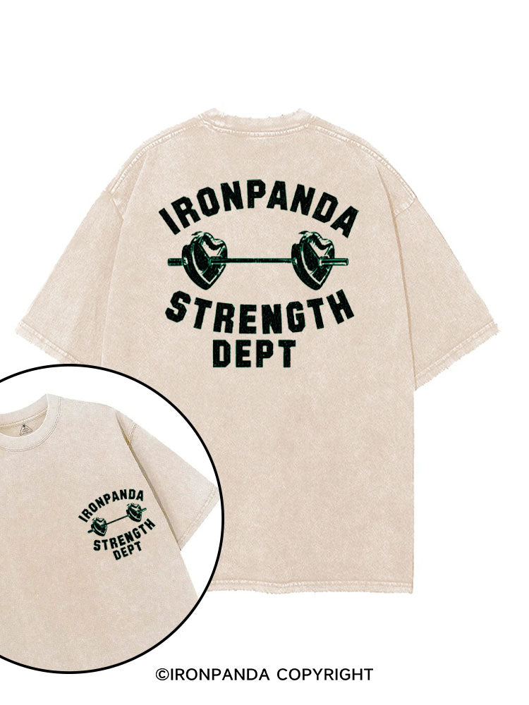 IRONPANDA STRENGTH DEPT printed Gym Shirt