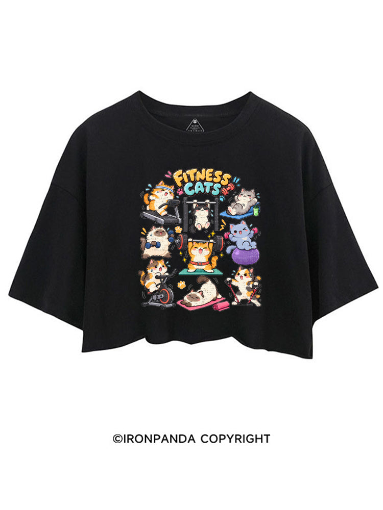 Fitness Cats Gym Workout CROP TOPS