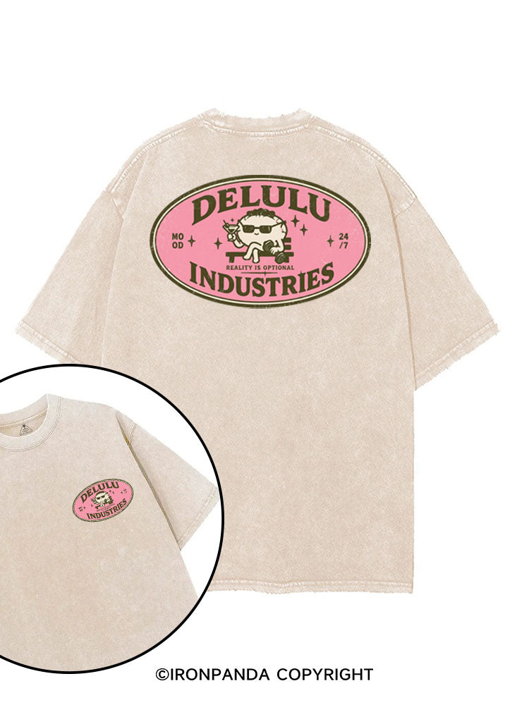 DELULU INDUSTRIES REALITY IS OPTIONAL printed Gym Shirt