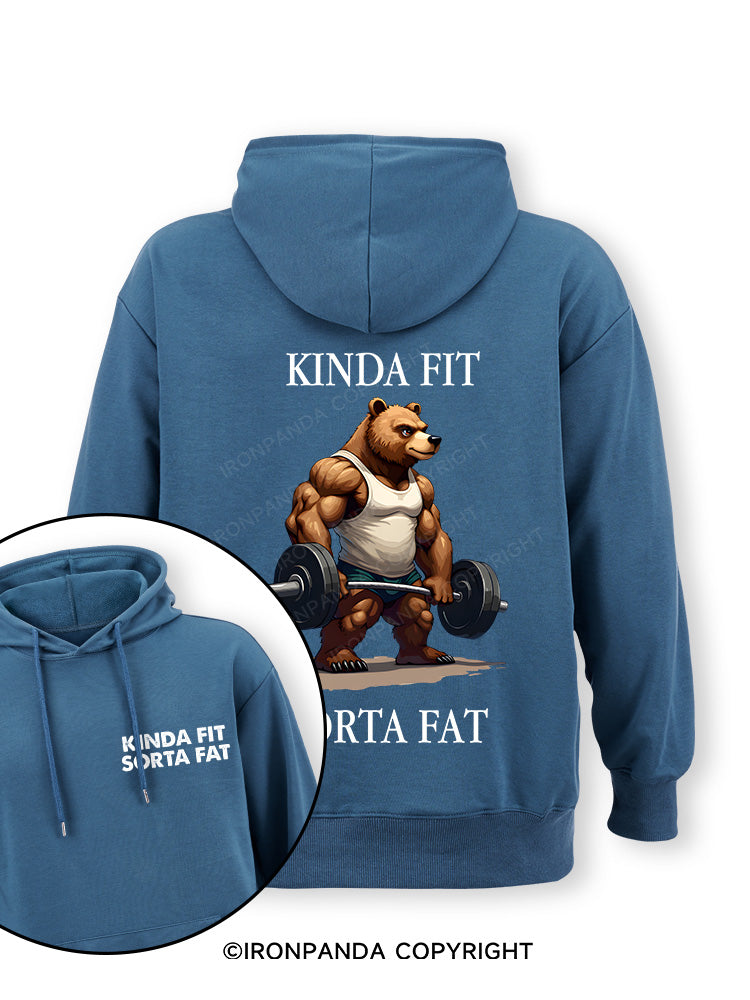 KINDA FIT SORTA FAT MUSCLE BEAR Double-Sided Printed Classic Gym Hoodie