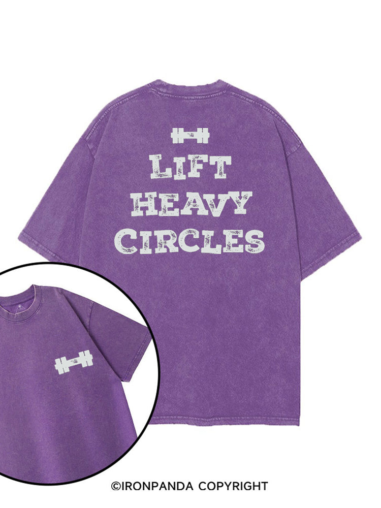 LIFT HEAVY CIRCLES printed Gym Shirt