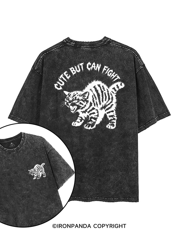 CUTE BUT CAN FIGHT printed Gym Shirt