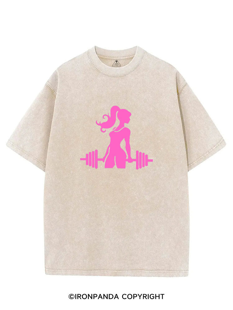 PINK POWERLIFT VINTAGE GYM SHIRT