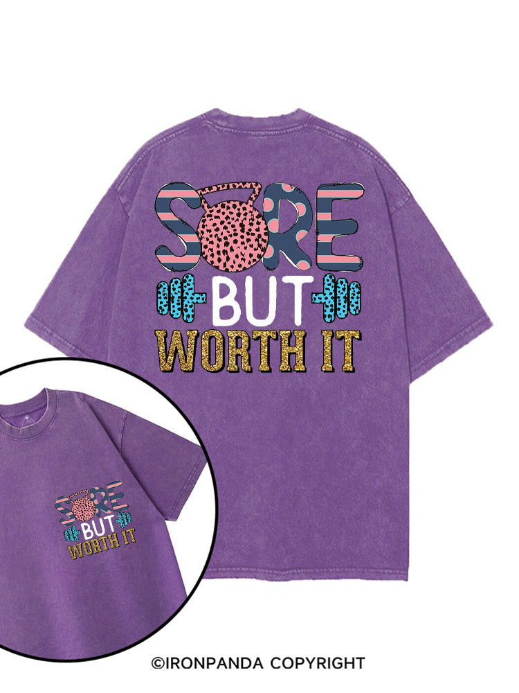 SORE BUT WORTH IT POSITIVE GYM printed Gym Shirt