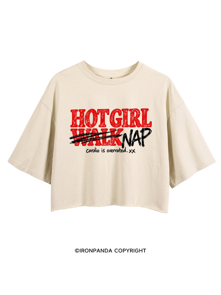 HOT GIRL NAP CARDIO IS OVERRATED CROP TOPS