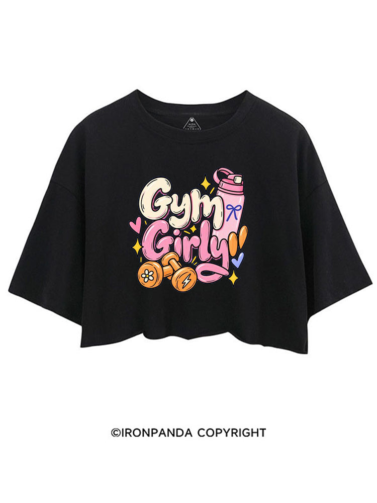 GYM GIRLY FUNNY WORKOUT CROP TOPS