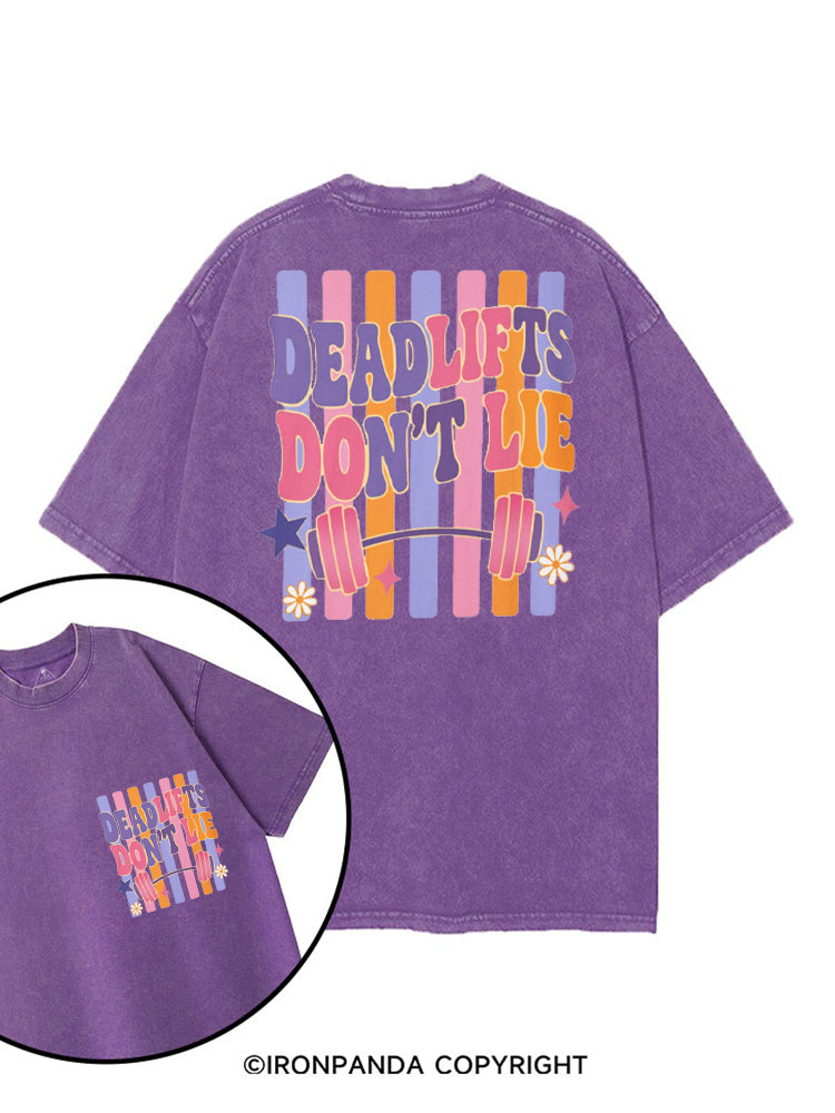 DEADLIFTS DON'T LIE printed Gym Shirt