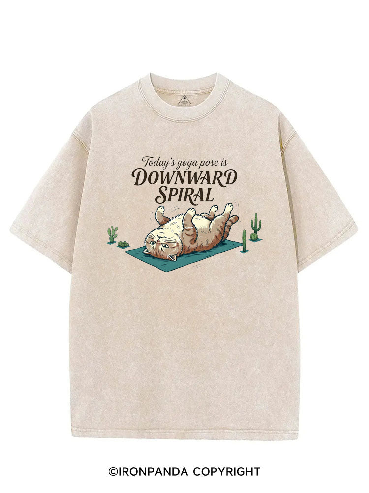 TODAY'S YOGA POSE IS DOWNWARD SPIRAL VINTAGE GYM SHIRT