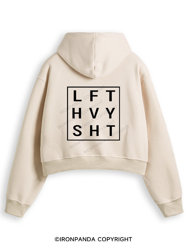 LFT HVY SHT Fleece Crop Zip Up Hoodie