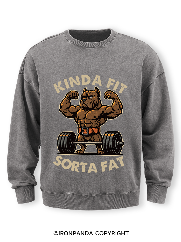 KINDA FIT SORTA FAT DOG Washed Sweatshirt