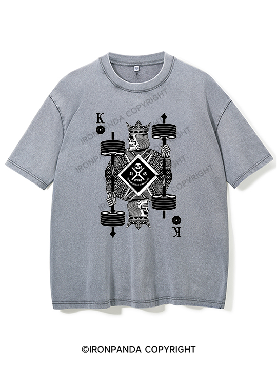 king of heavy Washed Gym Shirt