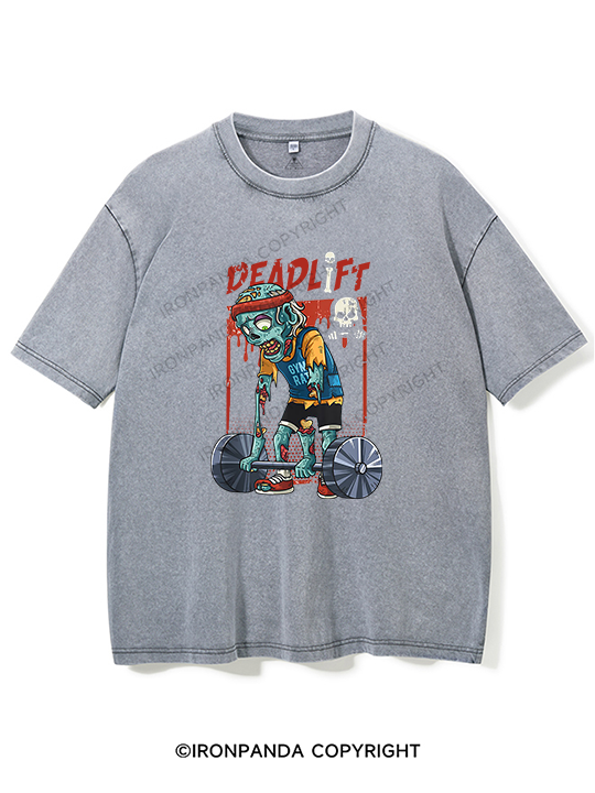 deadlift zombie Washed Gym Shirt