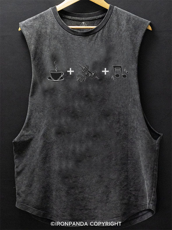 Coffee Weights Music Scoop Bottom Cotton Tank