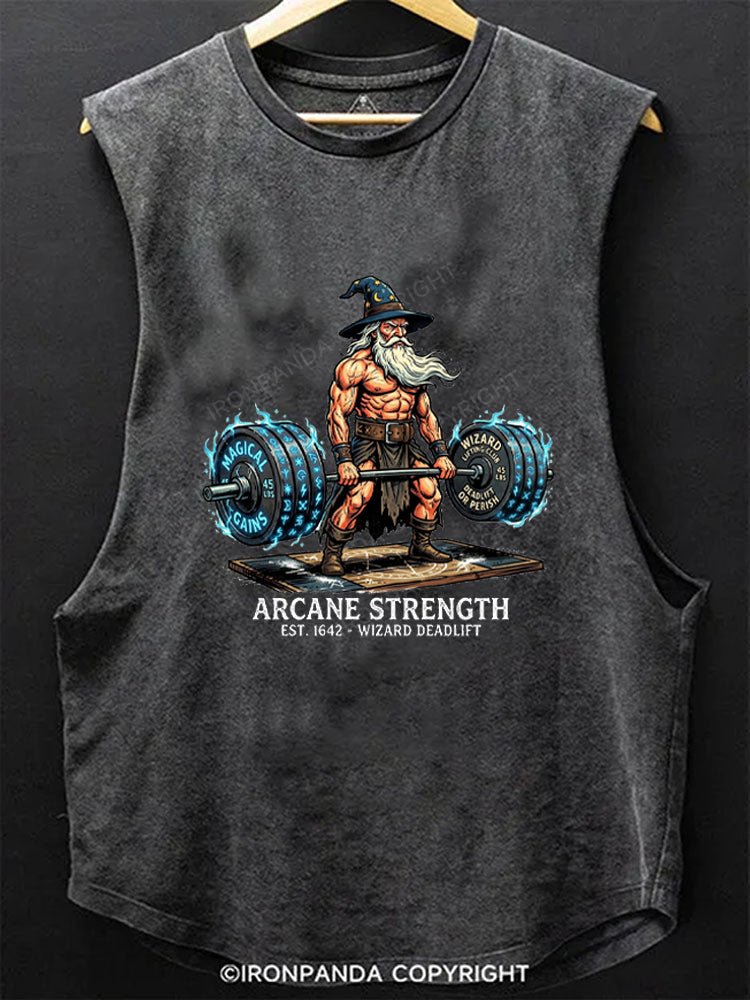 Out of Spells Wizard Lifting Scoop Bottom Cotton Tank