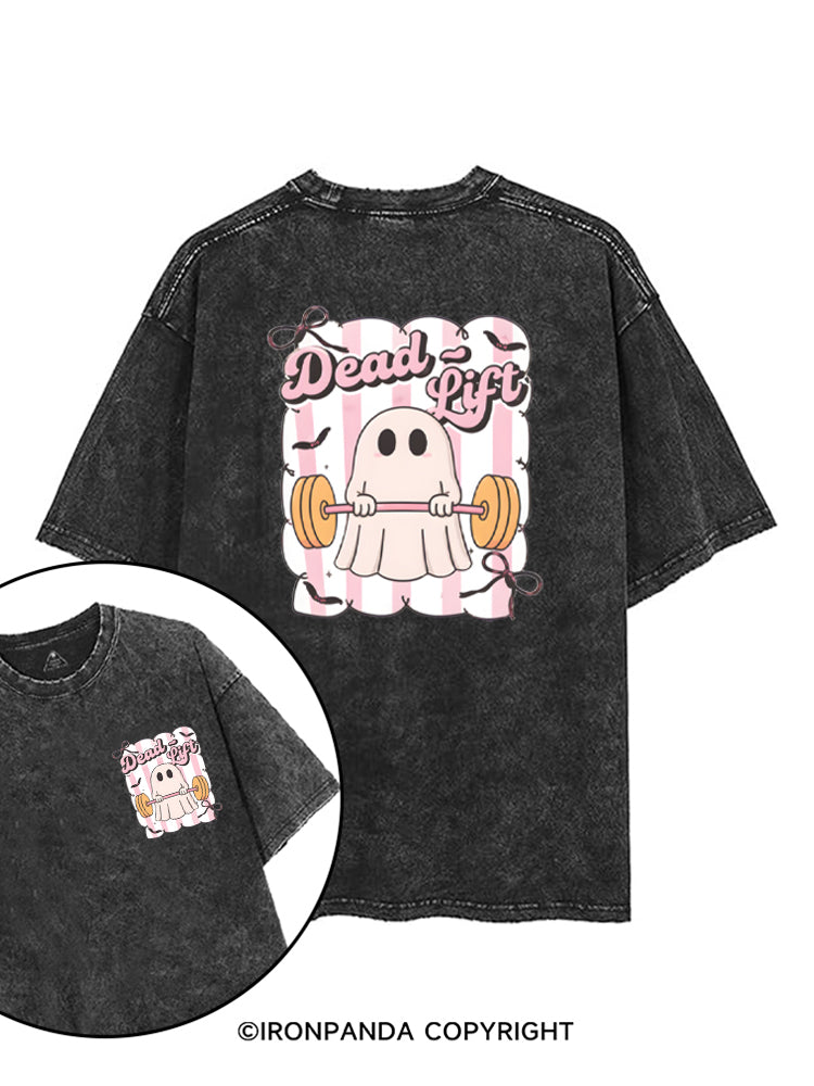 Cute Ghost Lifting printed Gym Shirt