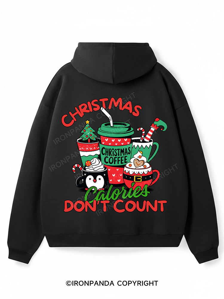 CHRISTMAS CALORIES DON'T COUNT Premium Fleece Gym Hoodie