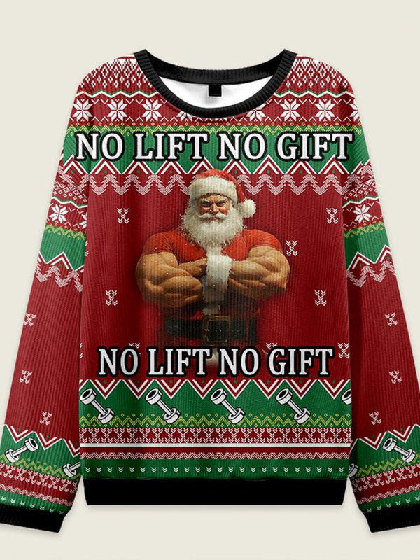 IRONPANDA No Gift No Lift Fitness theme Ugly Sweater
