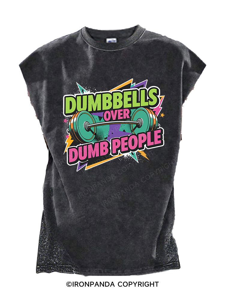 Dumbbells over dumb people Cut Off Tank