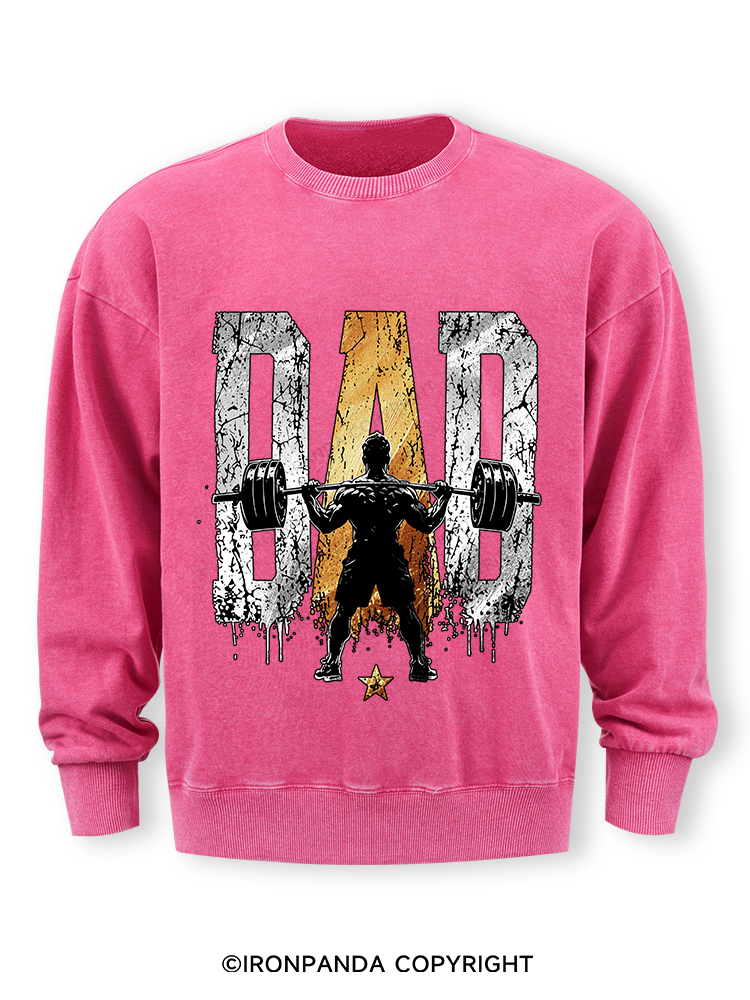 Dad Lifting Washed Sweatshirt