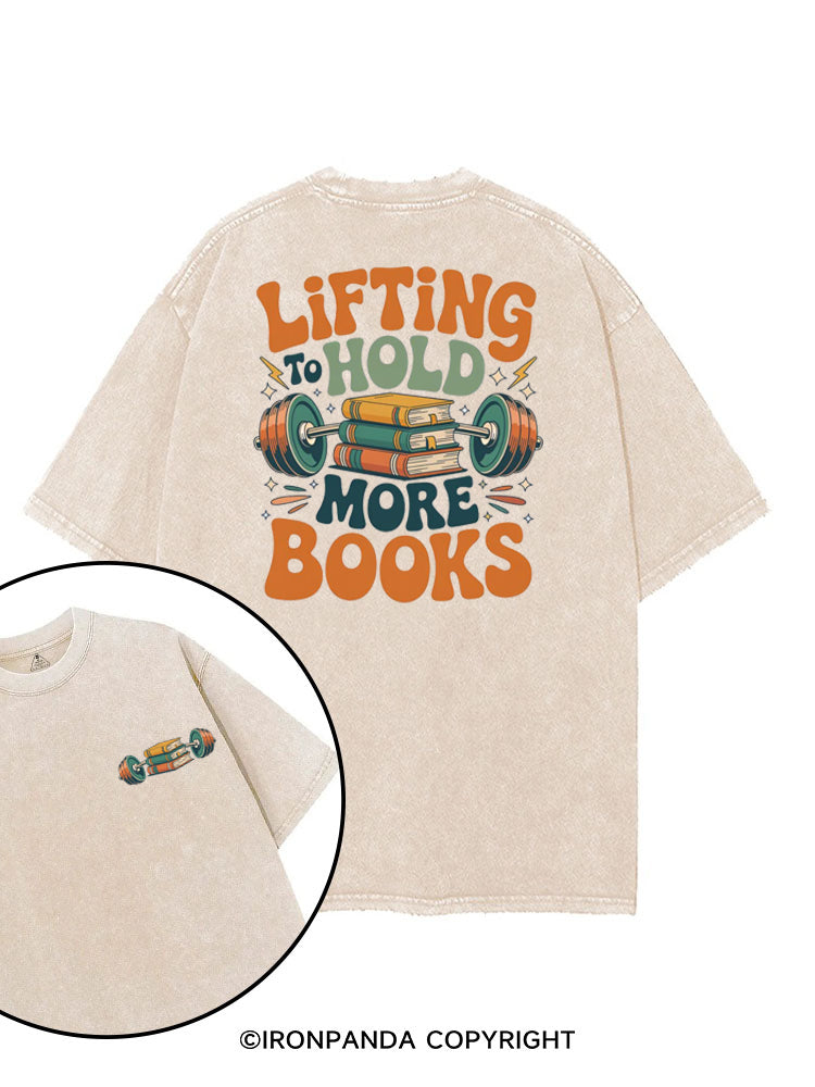 LIFTING TO HOLD MORE BOOKS FUNNY BOOK LOVER printed Gym Shirt