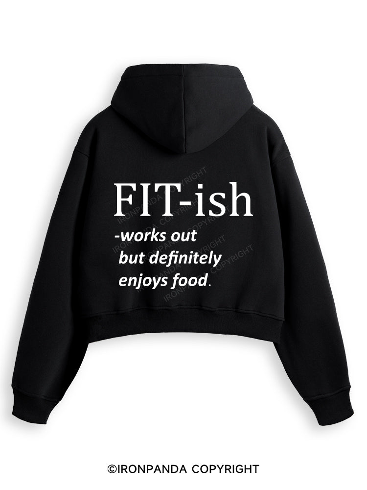 FIT-ISH Fleece Crop Zip Up Hoodie